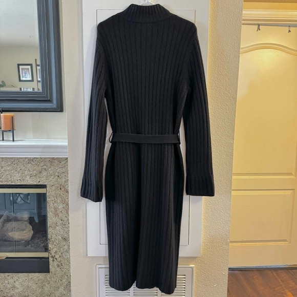 Lauren Ralph Lauren Merino Wool Cashmere Angora Sweater Dress Black Size Medium - Picture 3 of 5